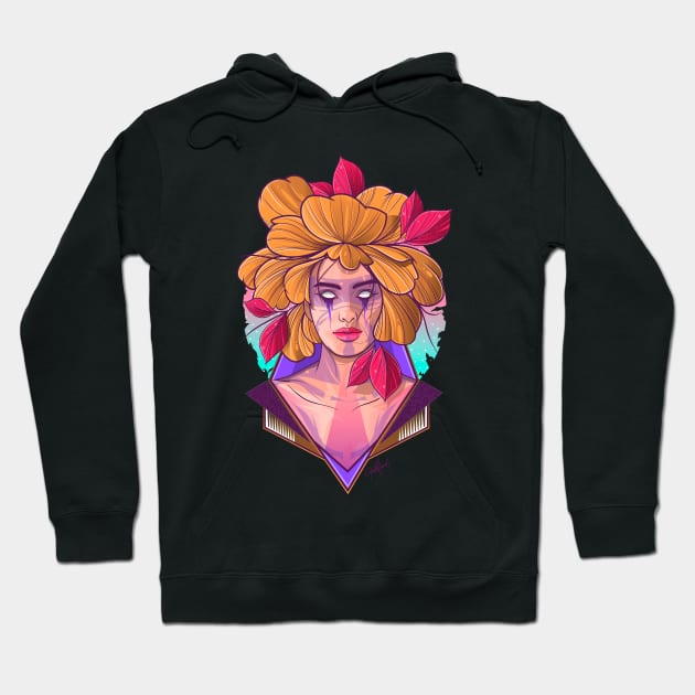 Portrait Girl Hoodie by Paul Draw